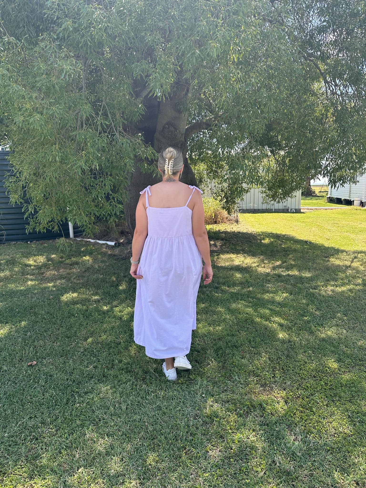 Pink/white stripe Maxi