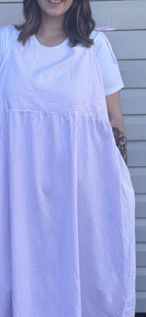 Pink/white stripe Maxi