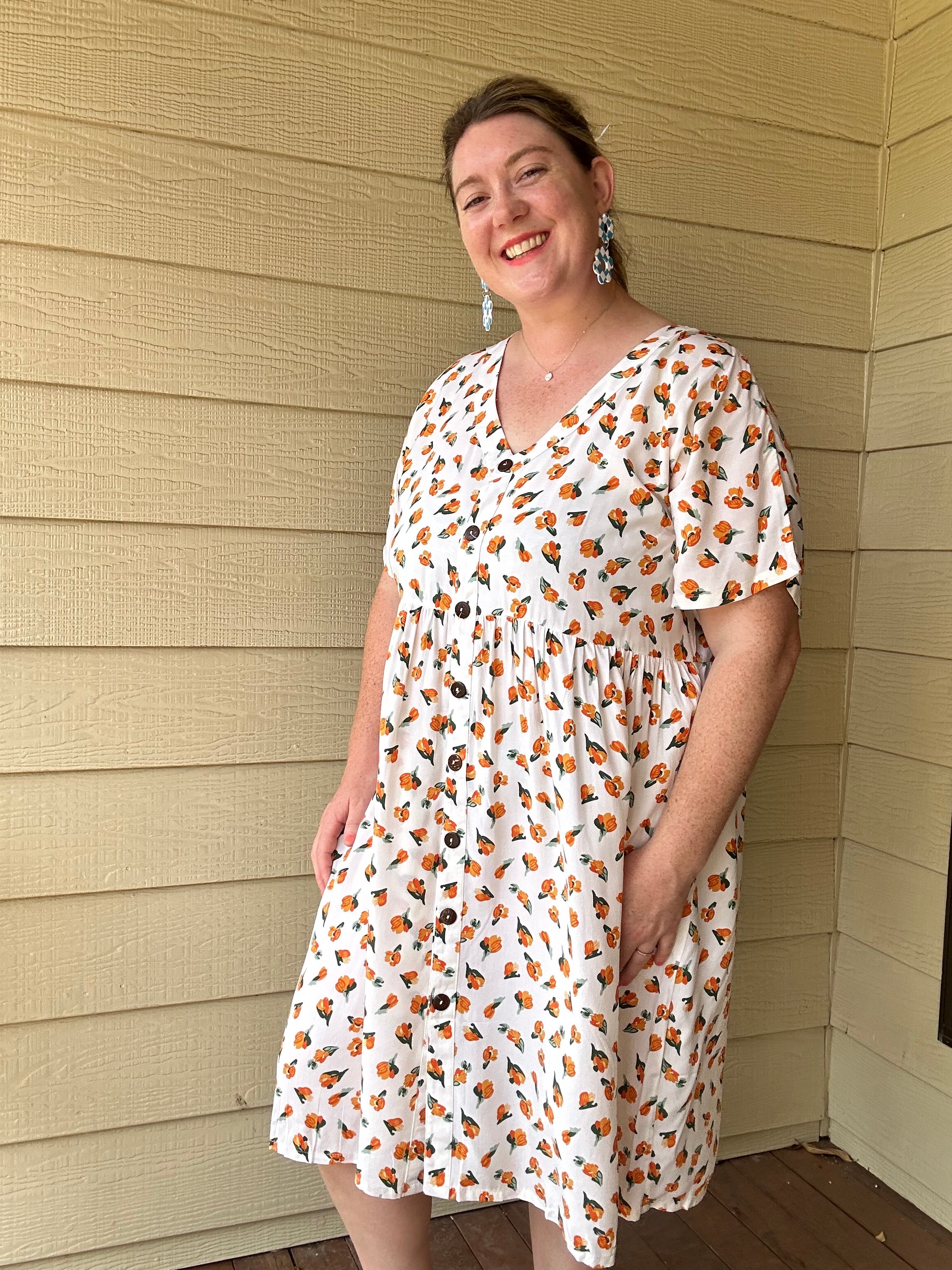 Orange Tulip Sunday Dress