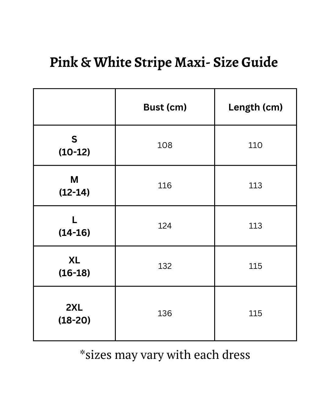 Pink/white stripe Maxi