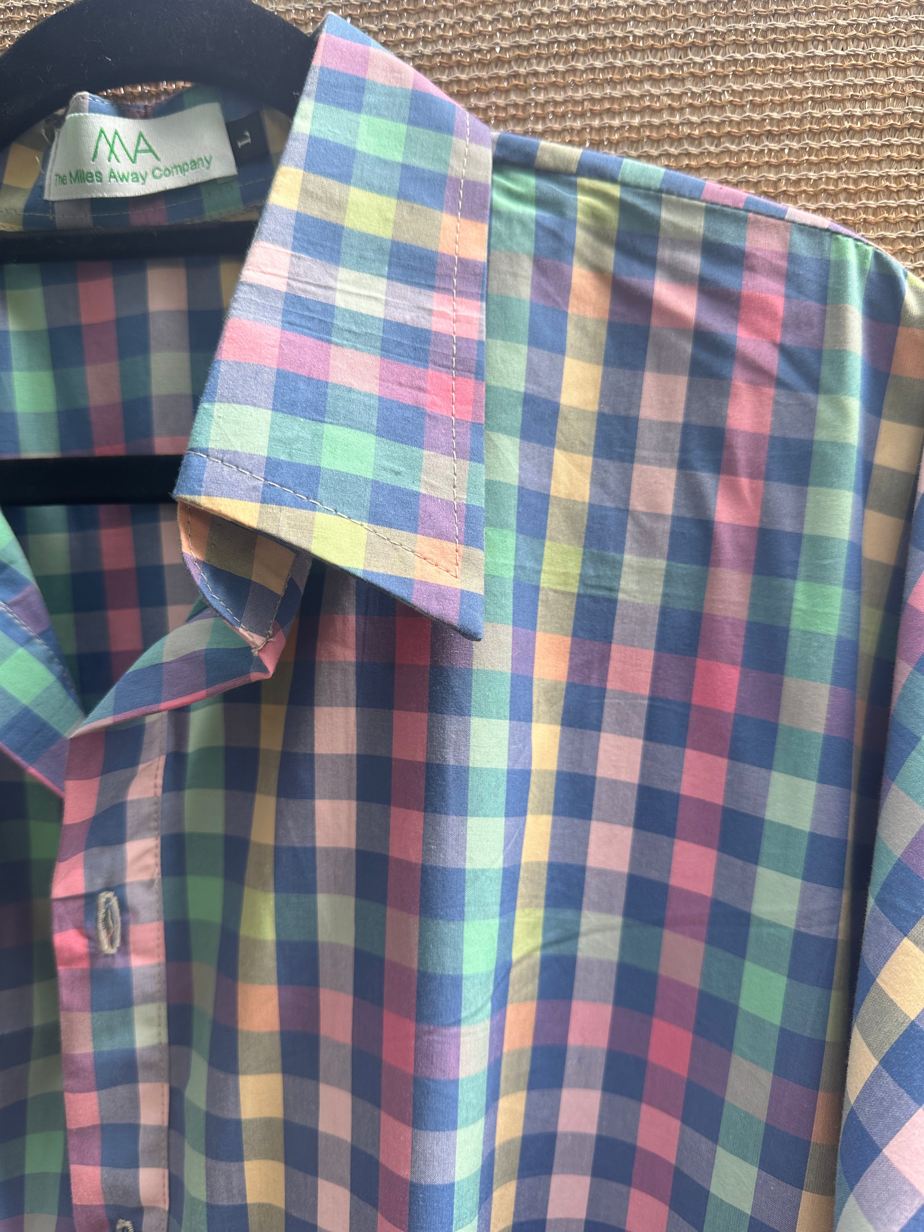 Coloured Gingham Shirt Dress