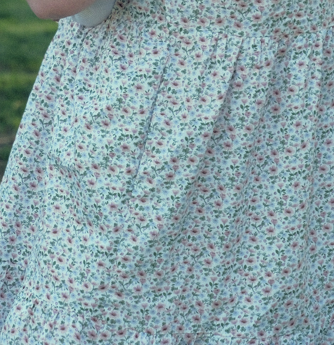 Pink/Blue Flowers Breastfeeding Dress