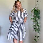 Blue Stripe Linen Liv Dress